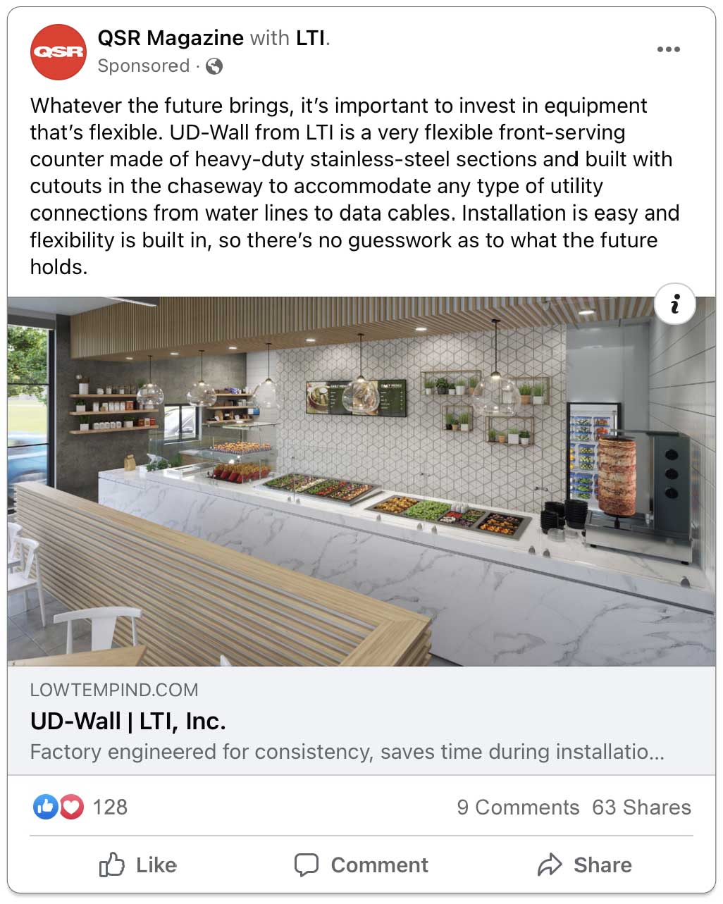 QSR Facebook promotion for UD-Wall